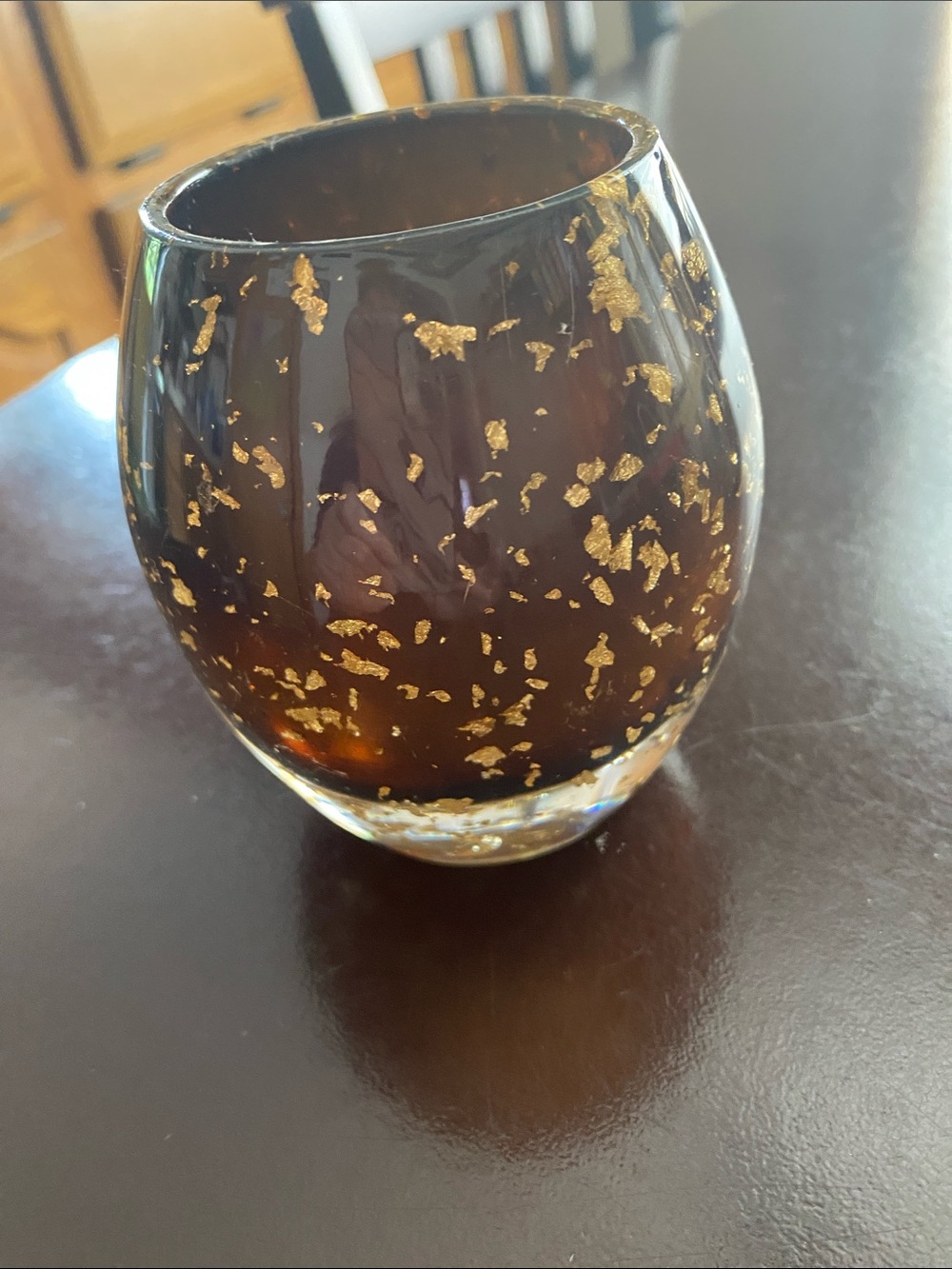 Nicole Miller Purple Glass Accent with Gold Flecks